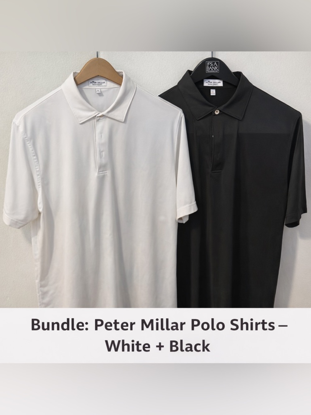 Bundle: Peter Millar Summer Comfort Polo Shirts – White & Black